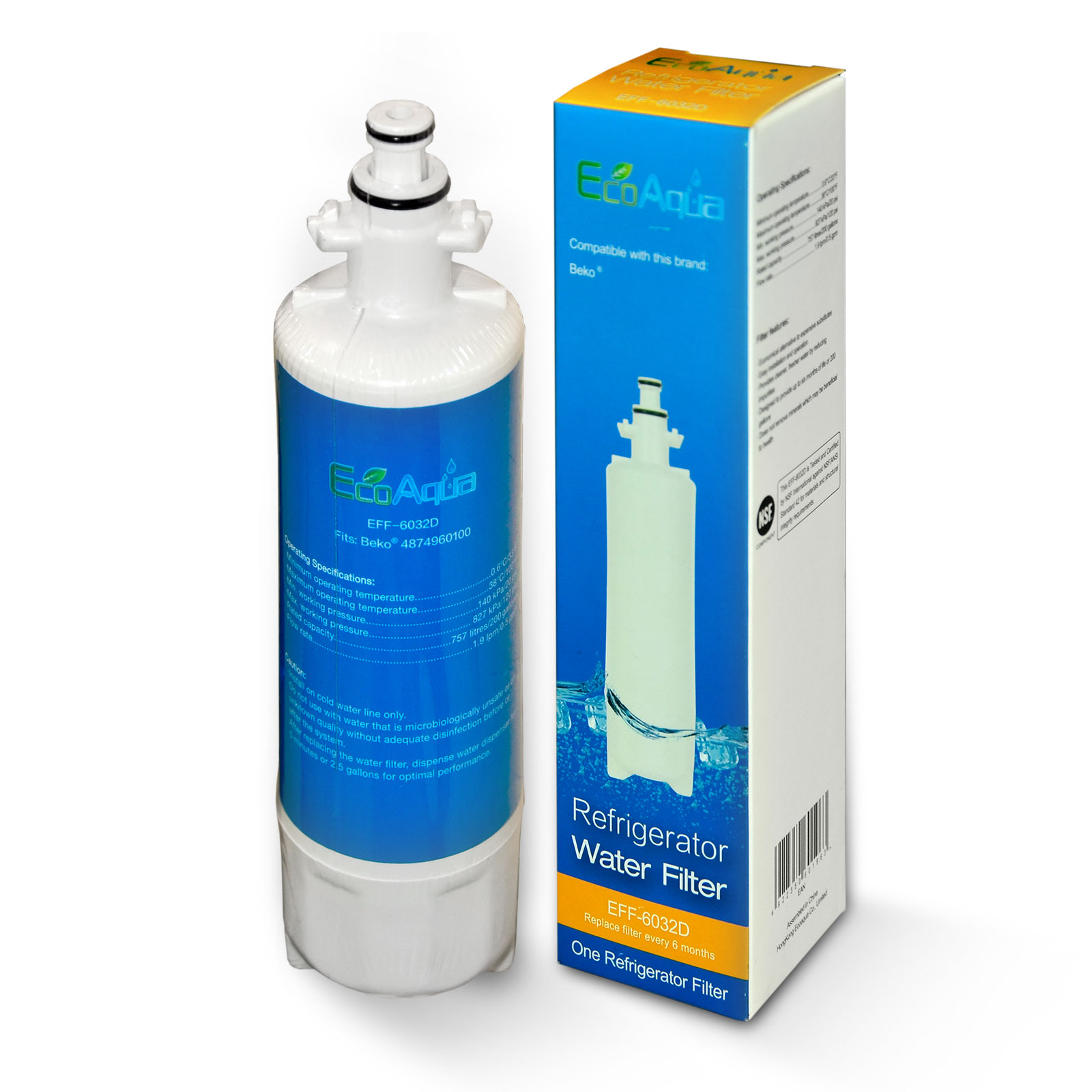 Vodní filtr do lednice Eco Aqua EFF-6032D - Beko Lamona